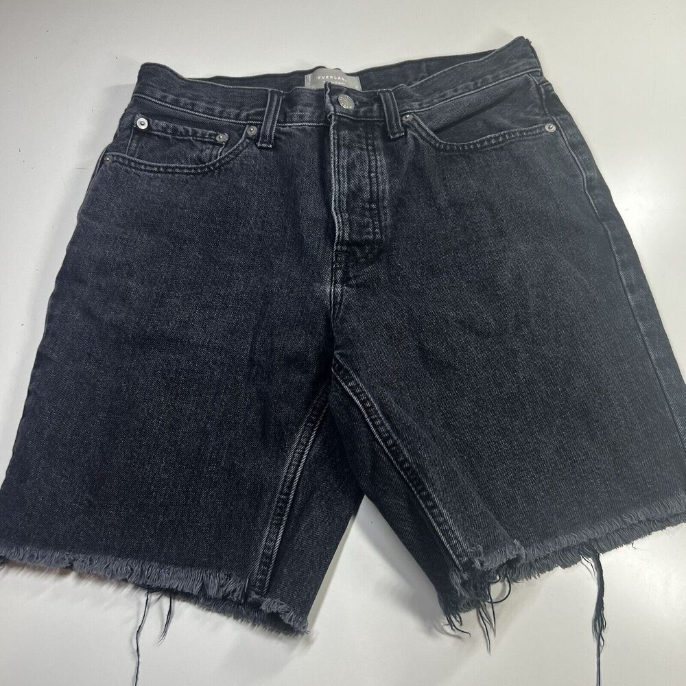Everlane Size 29 Washed Out Black Frayed Hem The Denim cut off Shorts